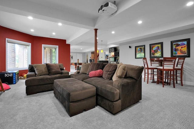 1025 Hyperion Ct, Union, KY 41091 - living area featuring carpet floors and recessed lighting
