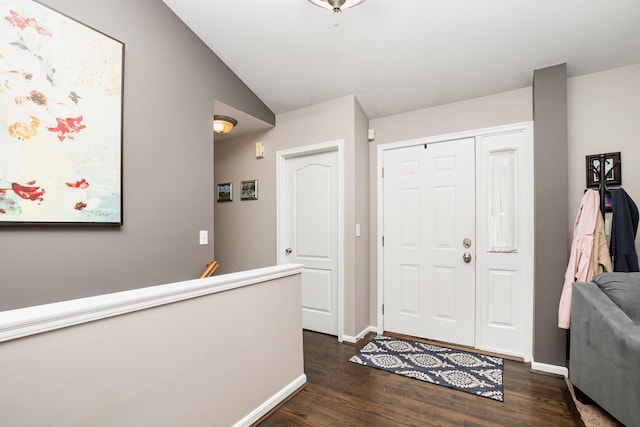 10234 Hempsteade Dr, Union, KY 41091 - entrance foyer featuring dark wood-style flooring and lofted ceiling