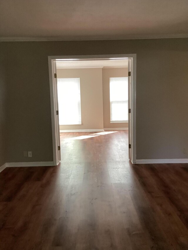 1033 Macintosh Ln, Florence, KY 41042 - spare room with crown molding and dark wood finished floors