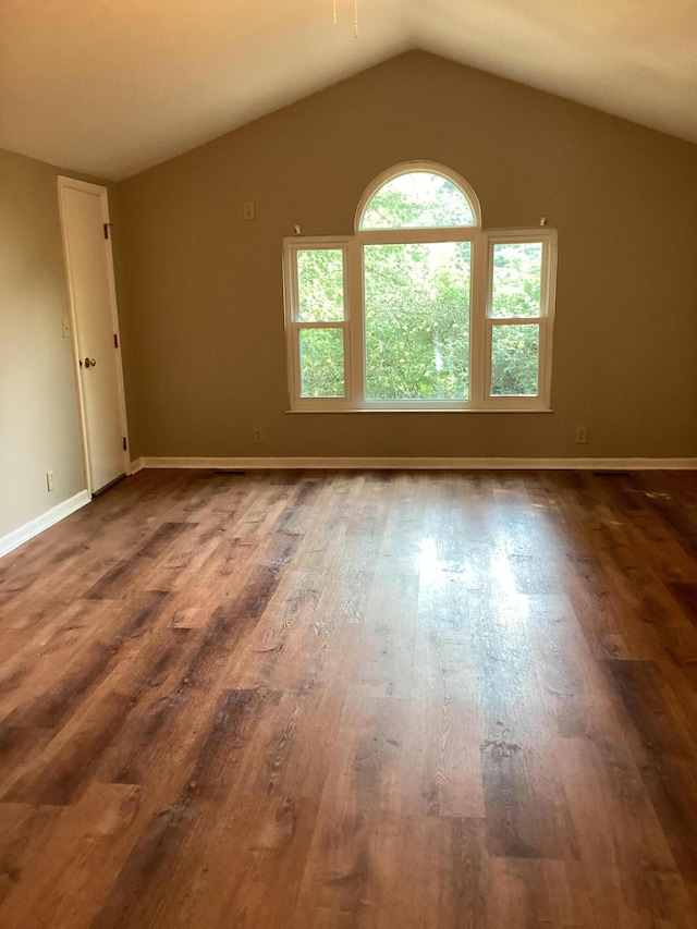 1033 Macintosh Ln, Florence, KY 41042 - spare room with dark wood-style floors and lofted ceiling