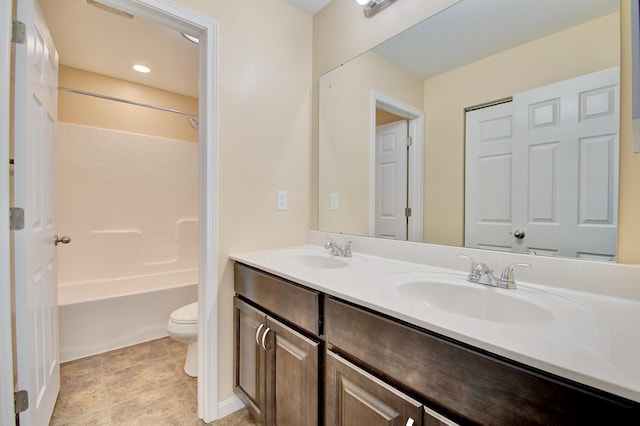 740 Norbie Dr, Burlington, KY 41005 - full bathroom with double vanity and bathing tub / shower combination