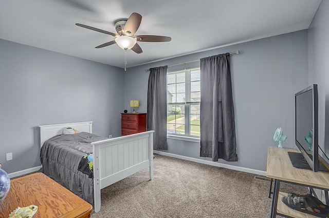 9070 Braxton Dr, Union, KY 41091 - carpeted bedroom featuring baseboards and a ceiling fan
