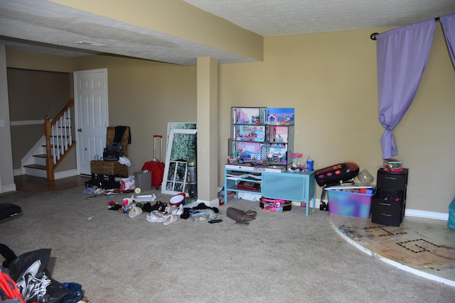 6596 Elgin Ct, Burlington, KY 41005 - playroom featuring carpet flooring and a textured ceiling