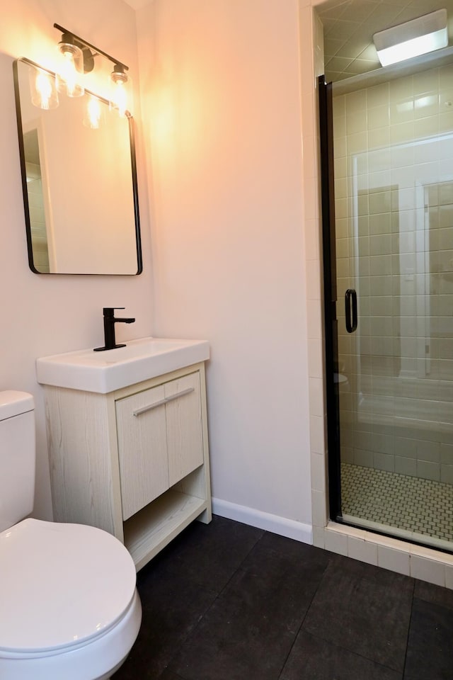 680 Manor Dr, Taylor Mill, KY 41015 - full bath with a shower stall, tile patterned floors, and vanity