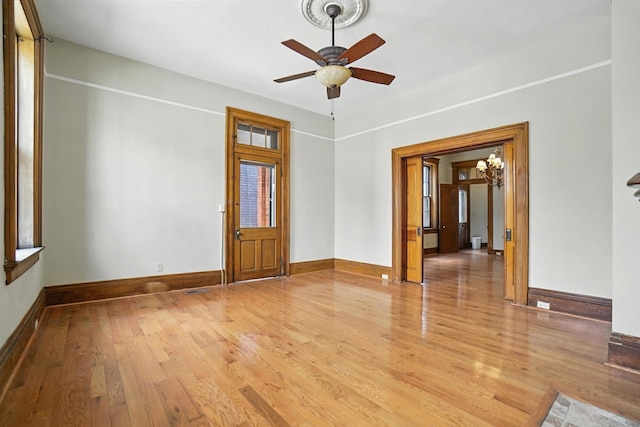 234 Walnut St, Bellevue, KY 41073 - unfurnished room featuring light wood-type flooring and ceiling fan