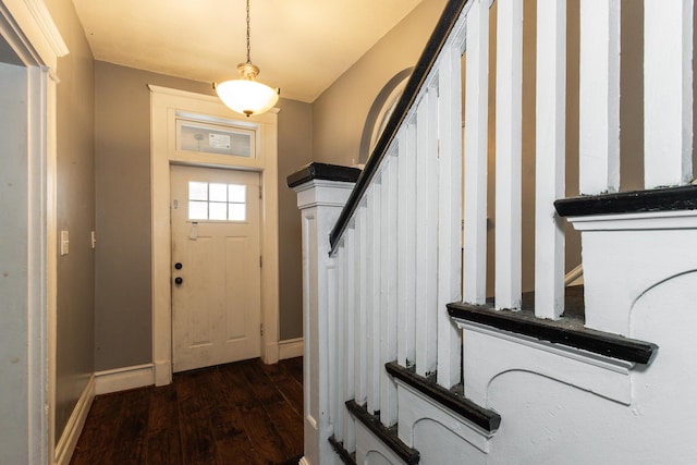 332 W 21st St, Covington, KY 41014 - foyer featuring wood finished floors and stairway