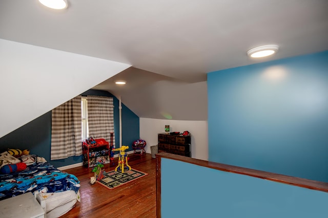 15 21st St, Newport, KY 41071 - rec room with lofted ceiling, wood finished floors, and recessed lighting