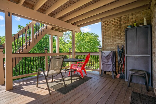 10302 Limerick Cir, Covington, KY 41015 - deck with stairs and area for grilling