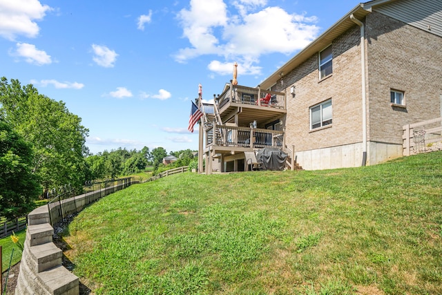10302 Limerick Cir, Covington, KY 41015 - rear view of property with brick siding and a wooden deck