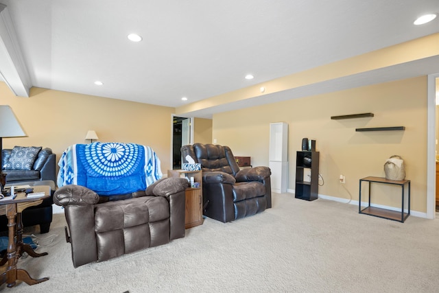 10302 Limerick Cir, Covington, KY 41015 - living area featuring light colored carpet and recessed lighting