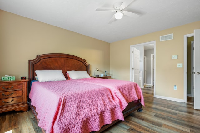 10302 Limerick Cir, Covington, KY 41015 - bedroom featuring wood finished floors, ceiling fan, and ensuite bathroom
