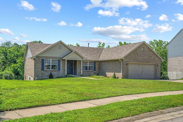 10302 Limerick Cir, Covington, KY 41015 - ranch-style home with brick siding, a garage, and a front lawn