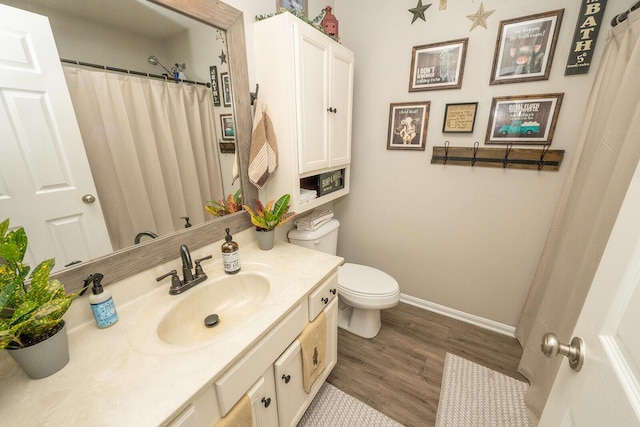 1155 Breckenridge Ln, Hebron, KY 41048 - bathroom with vanity, wood finished floors, and a shower with curtain