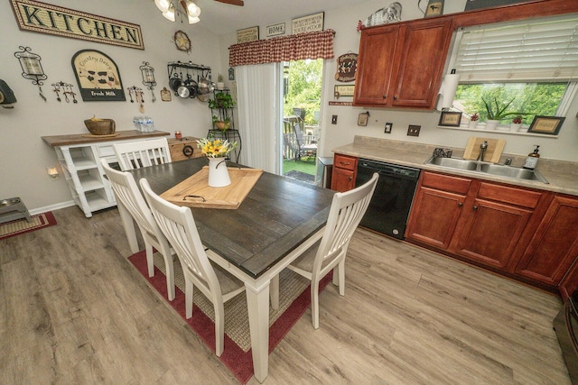 1155 Breckenridge Ln, Hebron, KY 41048 - dining area featuring light wood-style floors and a ceiling fan