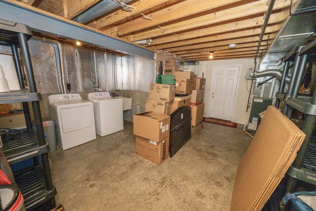 1155 Breckenridge Ln, Hebron, KY 41048 - unfinished basement with washer and dryer and a sink