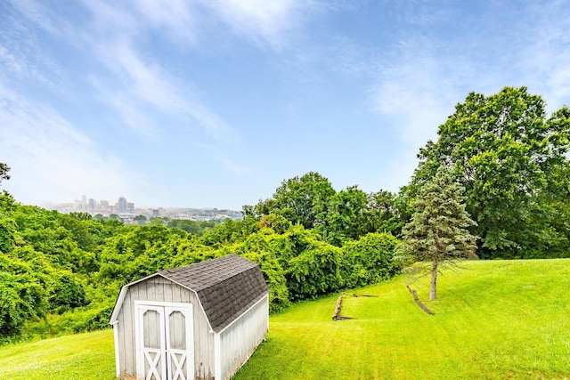 94 Mayo Cir, Newport, KY 41071 - view of green lawn featuring a storage unit