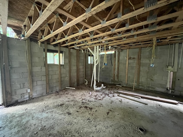 483 Elk Rd, Owenton, KY 40359 - basement with concrete block wall