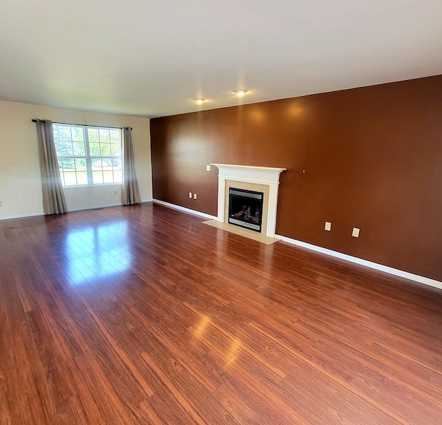 4467 Hackberry Ct, Burlington, KY 41005 - unfurnished living room featuring wood finished floors and a fireplace