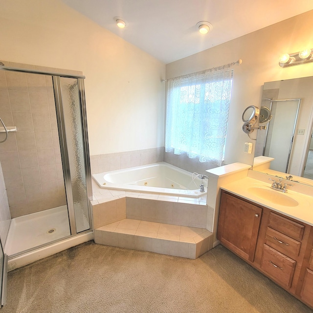 4467 Hackberry Ct, Burlington, KY 41005 - full bath featuring a shower stall, a whirlpool tub, and vanity