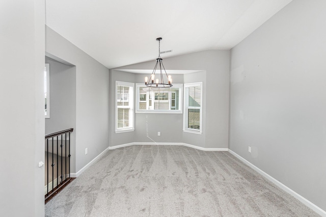 2175 Piazza Rdg, Covington, KY 41017 - carpeted empty room with a chandelier and lofted ceiling
