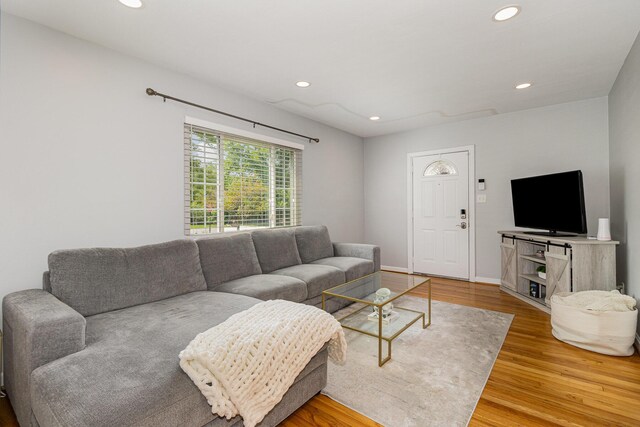 65 W Crittenden Ave, Fort Wright, KY 41011 - living room featuring wood finished floors and recessed lighting