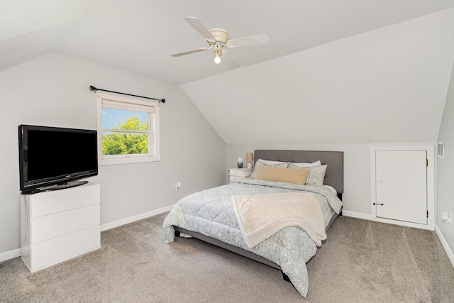 65 W Crittenden Ave, Fort Wright, KY 41011 - bedroom featuring vaulted ceiling, carpet flooring, and ceiling fan