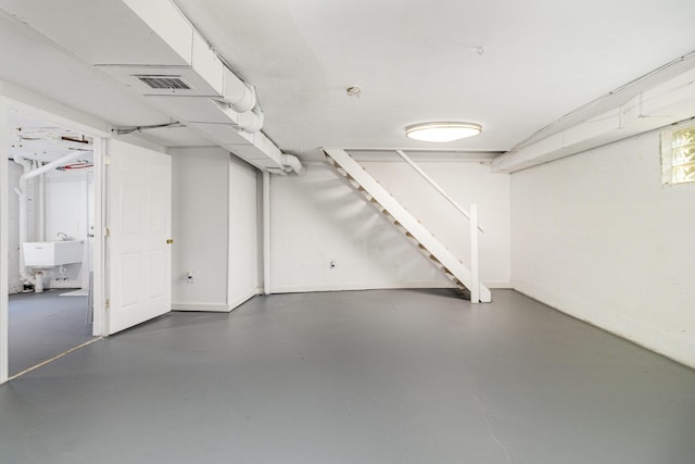 65 W Crittenden Ave, Fort Wright, KY 41011 - below grade area with stairs and a sink