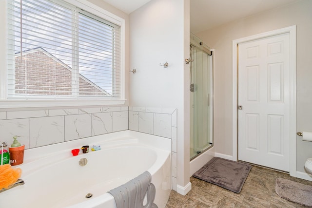1353 Dominion Trl, Hebron, KY 41048 - bathroom featuring a bath and a shower stall