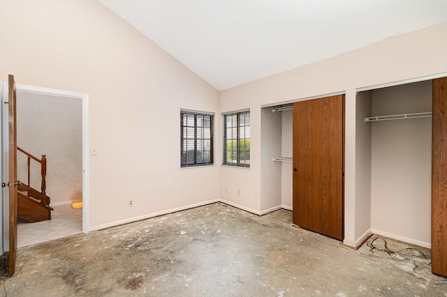 2646 Bryan Station Ln, Crestview Hills, KY 41017 - unfurnished bedroom with two closets and high vaulted ceiling