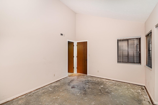 2646 Bryan Station Ln, Crestview Hills, KY 41017 - unfurnished room featuring concrete floors and high vaulted ceiling