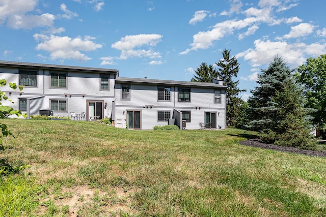 2646 Bryan Station Ln, Crestview Hills, KY 41017 - rear view of house with a lawn and a chimney