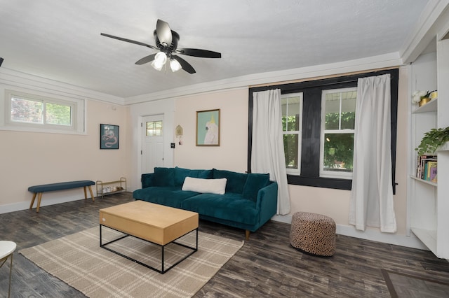 21141/2 Glenway Ave, Covington, KY 41014 - living area featuring ceiling fan and wood finished floors