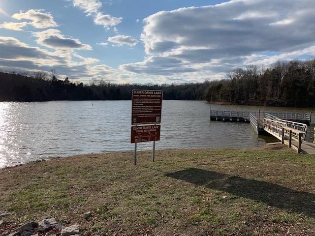 445 Davis Lake Rd # 1, Owenton, KY 40359 - dock area with a water view and a wooded view