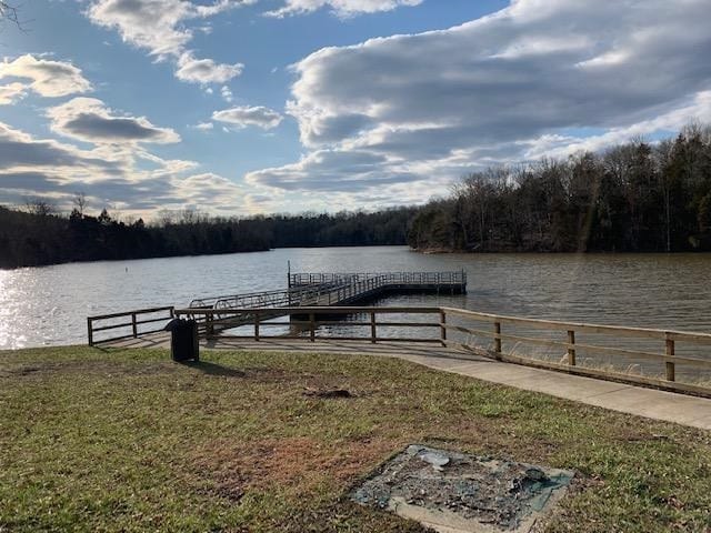 445 Davis Lake Rd # 1, Owenton, KY 40359 - dock featuring a water view and a forest view