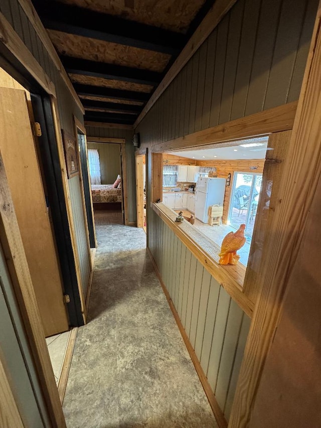 445 Davis Lake Rd # 1, Owenton, KY 40359 - corridor featuring wooden walls