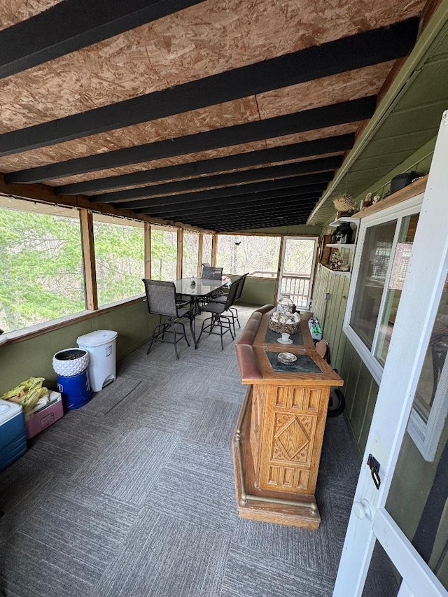 445 Davis Lake Rd # 1, Owenton, KY 40359 - sunroom with outdoor dining area and healthy amount of natural light