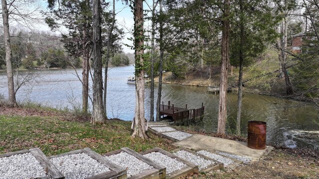 445 Davis Lake Rd # 1, Owenton, KY 40359 - water view featuring a dock
