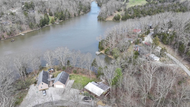 445 Davis Lake Rd # 1, Owenton, KY 40359 - aerial view of a nearby body of water and a heavily wooded area