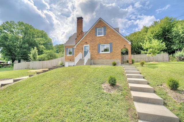 797 Highland Ave, Fort Wright, KY 41011 - english style home with a chimney, brick siding, and entry steps