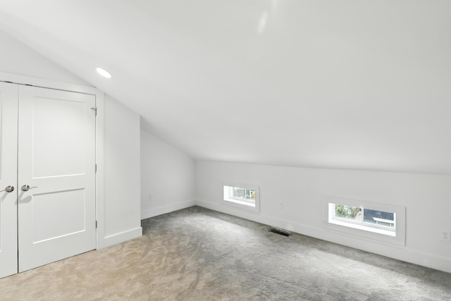 310 W Robbins St, Covington, KY 41011 - additional living space featuring vaulted ceiling, carpet flooring, plenty of natural light, and recessed lighting