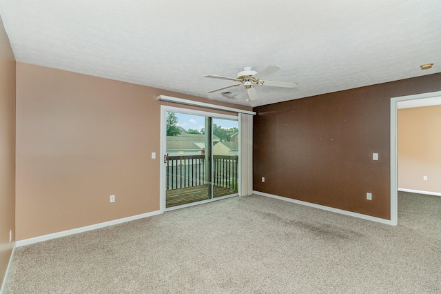 37 Rio Grande Cir Unit 5, Florence, KY 41042 - spare room with carpet floors, a ceiling fan, a smoke detector, and a textured ceiling