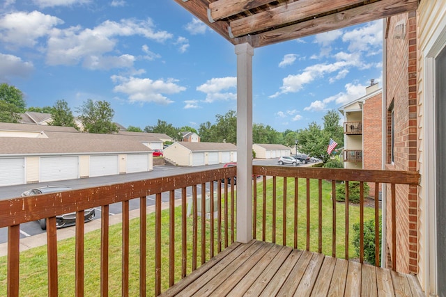 37 Rio Grande Cir Unit 5, Florence, KY 41042 - wooden terrace featuring a residential view and a lawn