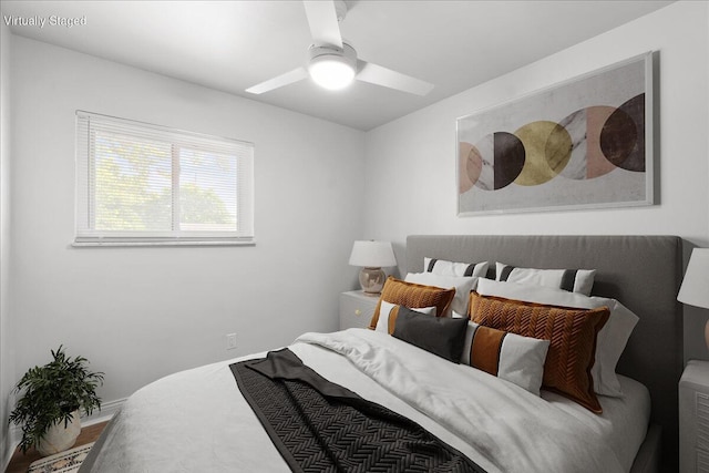 695 Maple Tree Ln, Erlanger, KY 41018 - bedroom with a ceiling fan and wood finished floors