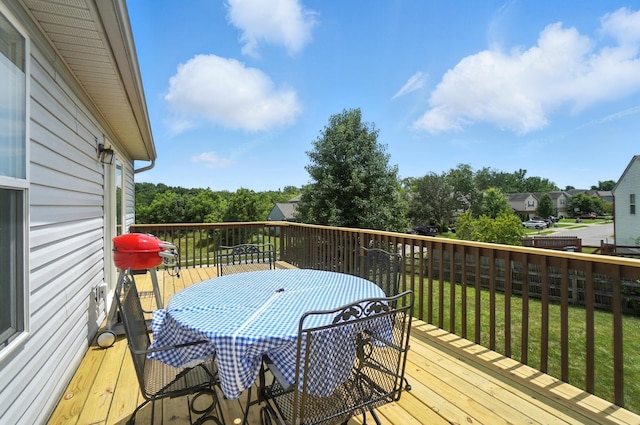 1625 Hogan Ln, Florence, KY 41042 - wooden deck featuring a lawn and grilling area