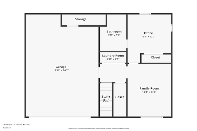 1625 Hogan Ln, Florence, KY 41042 - view of floor plan / room layout