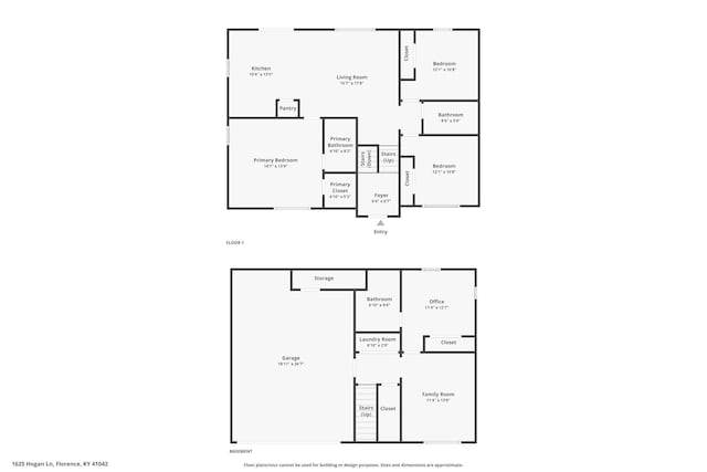 1625 Hogan Ln, Florence, KY 41042 - view of property floor plan