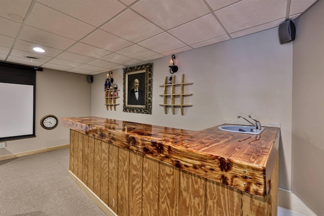 445 Elk Lake Resort Rd Unit 390, Owenton, KY 40359 - indoor dry bar with carpet floors and a paneled ceiling