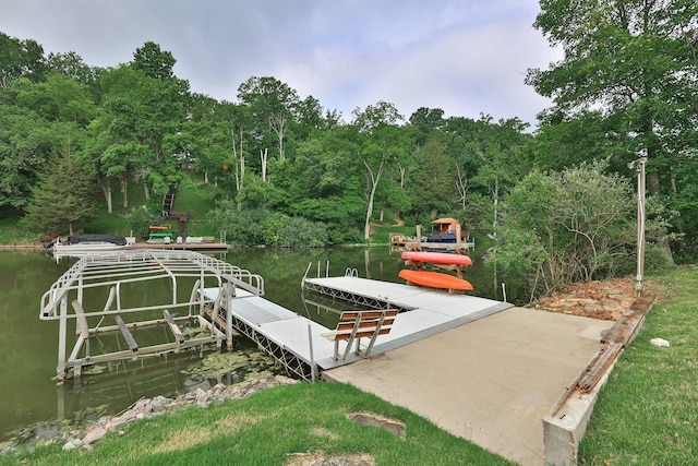 445 Elk Lake Resort Rd Unit 390, Owenton, KY 40359 - dock area with a water view and a wooded view