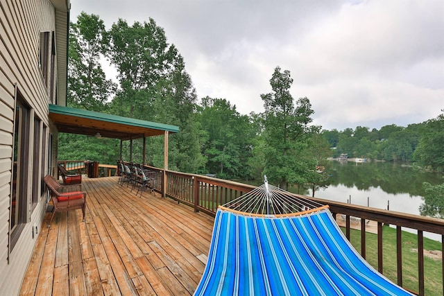 445 Elk Lake Resort Rd Unit 390, Owenton, KY 40359 - wooden terrace with a water view