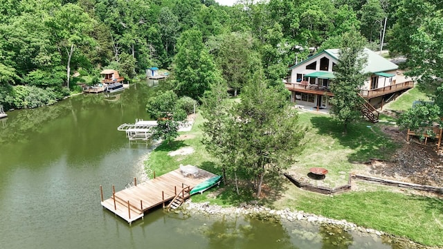 445 Elk Lake Resort Rd Unit 390, Owenton, KY 40359 - aerial view of property and surrounding area featuring a nearby body of water and a forest